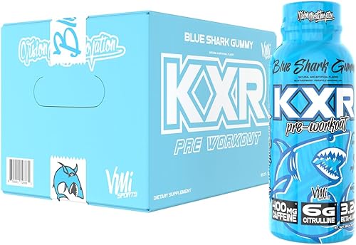 VMI Sports KXR High Stimulant Pre-Workout Energy Ready to Beber 400 mg de cafeína, 0.16 oz de citrulina, 0.12 oz de beta-alanina  Delicioso -