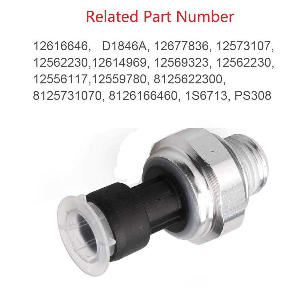 SCHNECKE Engine Oil Pressure Sensor/Switch - Compatible With Chevy Impala, Malibu, Equinox, G6 & More