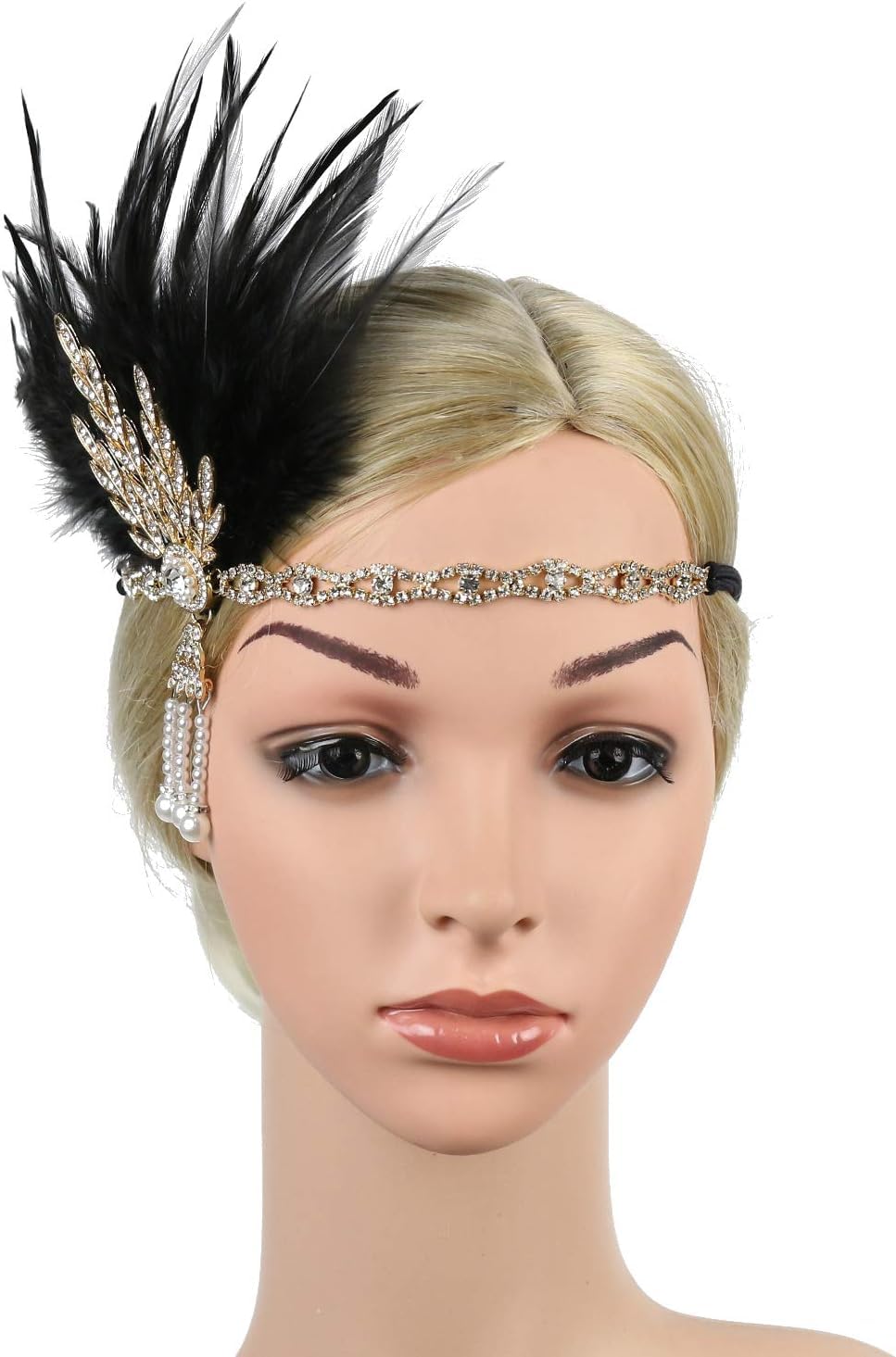 Vintage Flapper Headband Daisy Buchanan Costume Great Gatsby Leaf Tiara Headpiece 1920's Fancy Hair Accessory