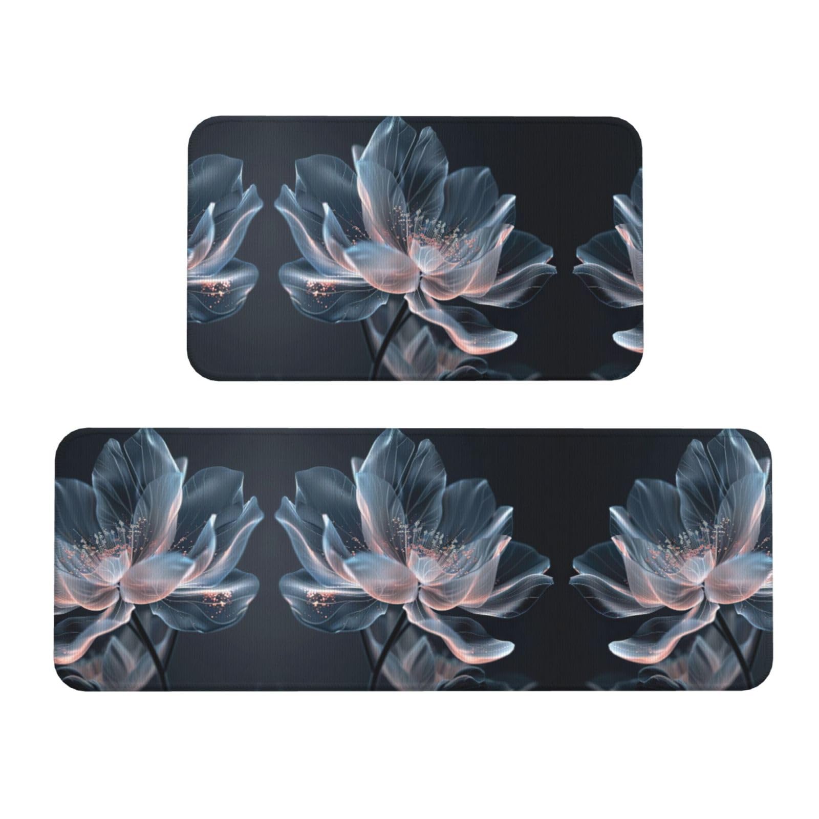 Tapis de cuisine imperméables EdWal lot de 2 avec dossier antidérapant sûr