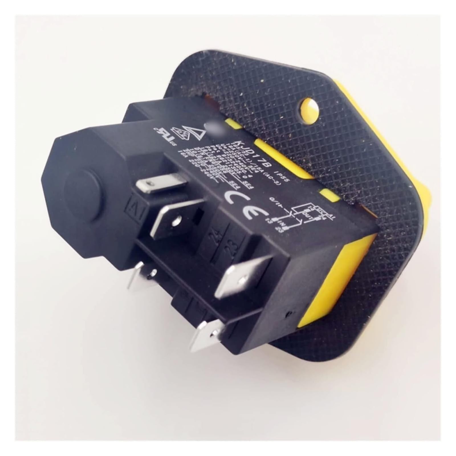 Interruptor de botón, botón de Encendido, botón 1 Interruptor de botón KJD17B 220 V-240 V 16 A Interruptor de Herramienta eléctrica de 5 Pines