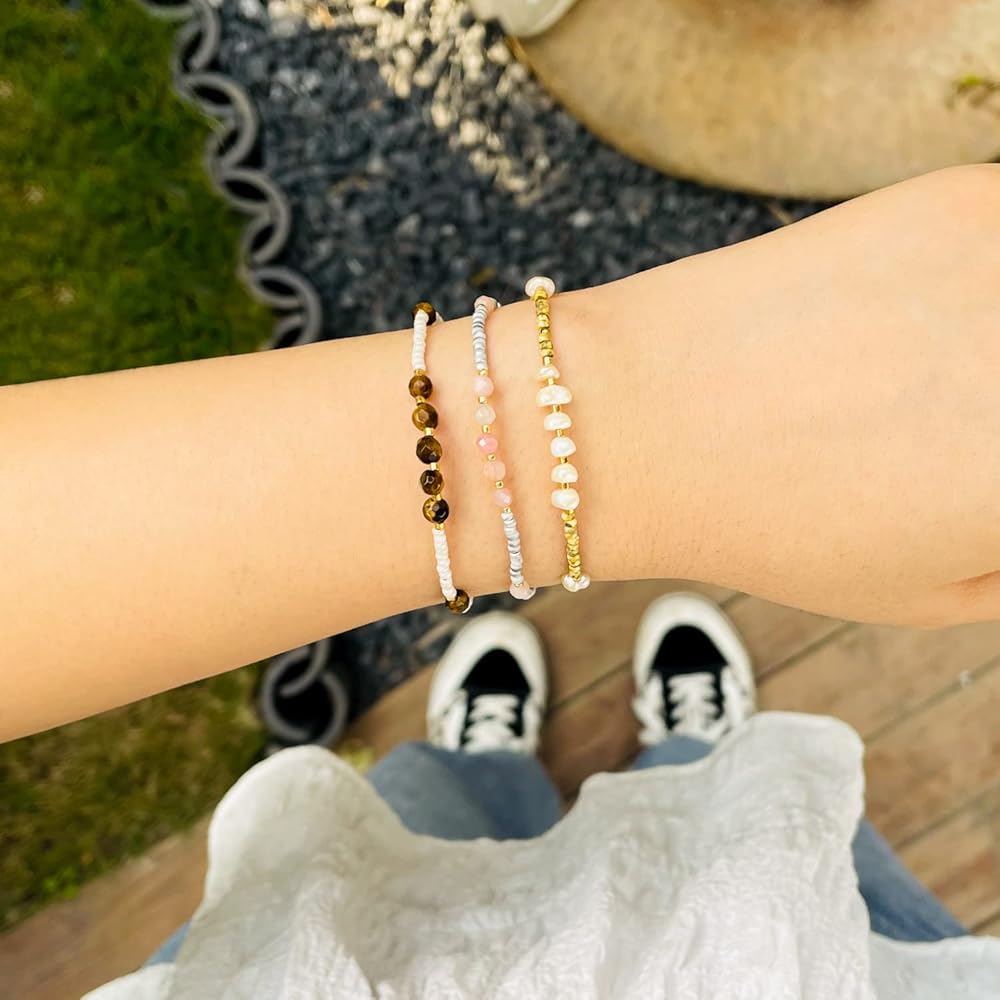 Bracciale Regolabile Con Perline Miyuki E Conchiglia - Gioiello Bohemien Per Donna - Foto 2