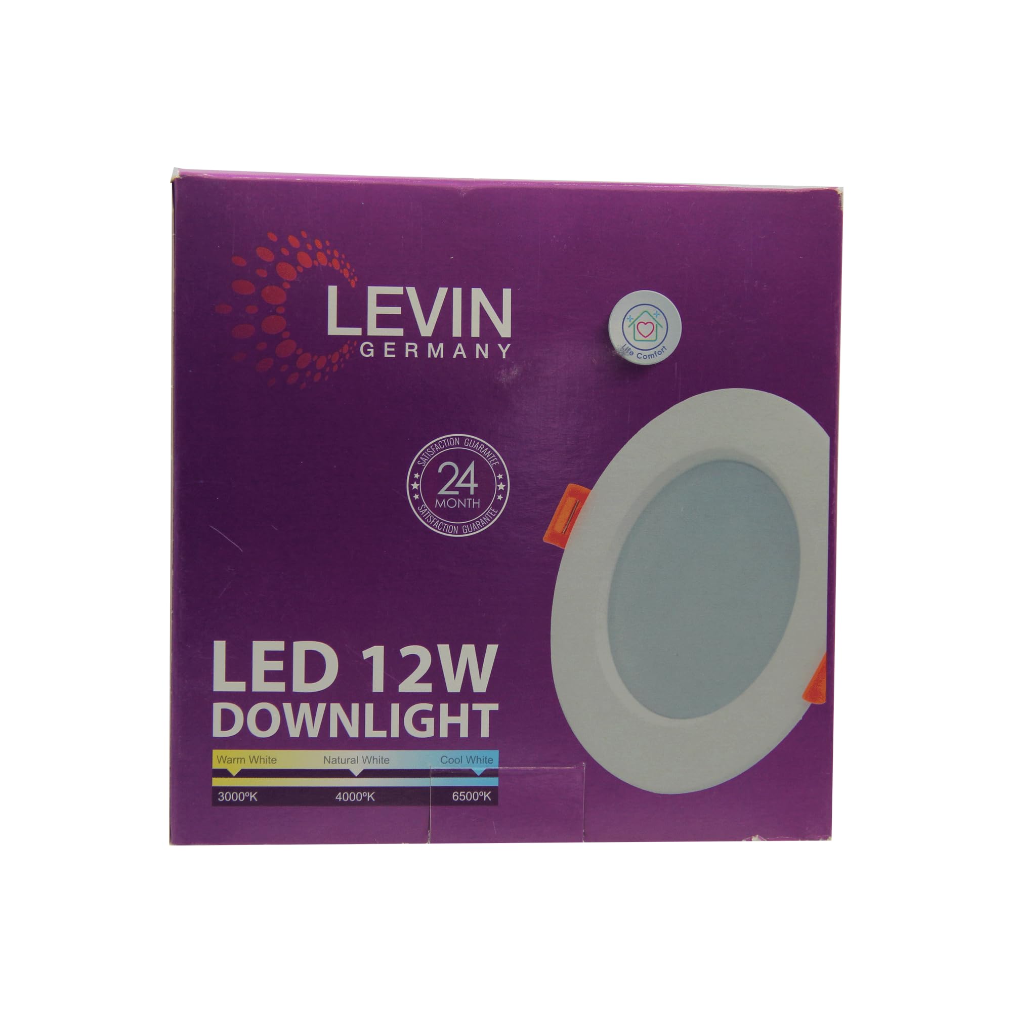 Levin LED Downlight Ceiling 12W Ultra Slim Recessed Ceiling Lights - Pack of 1, Warm White 3000k - Image 2