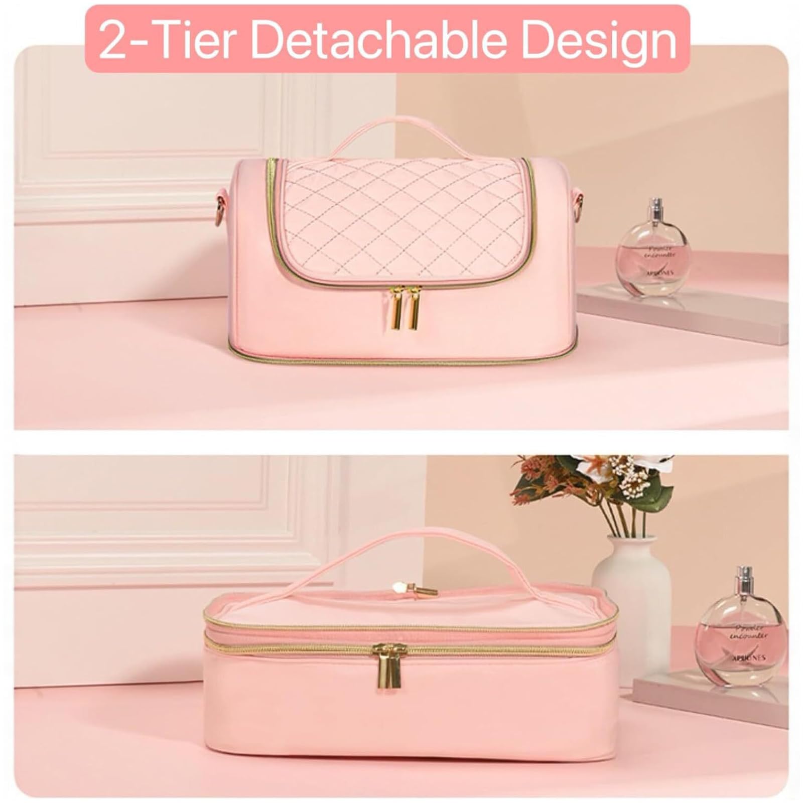 Borsa organizer compatta per strumenti per manicure, custodia da viaggio con manico per unghie, borsa per attrezzi artistici