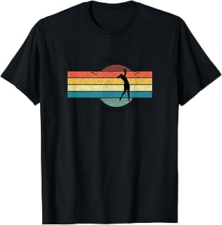 Bald Head Island North Carolina Vintage Golfer Girl Swinging T-Shirt
