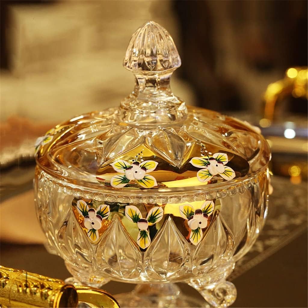 WYKDD European Glass Storage Jar Living Room Coffee Table