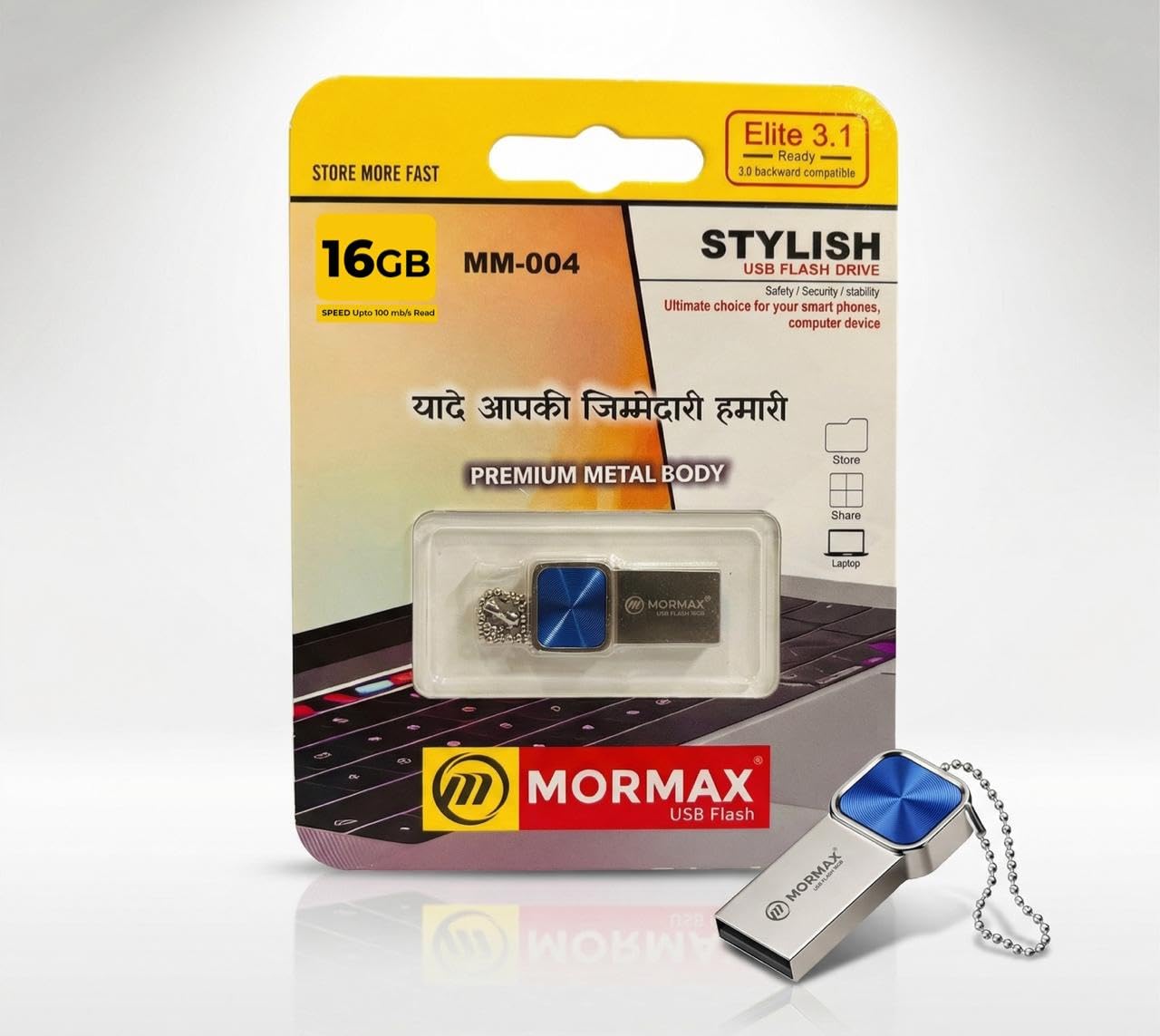 16GB USB Flash Drive MM004 | High Speed Elite 3.1 USB 3.1 Pen Drive | Premium Metal Body Keychain Design | Stylish Durable Flash Drive for Laptop PC Smart Devices-picture-41