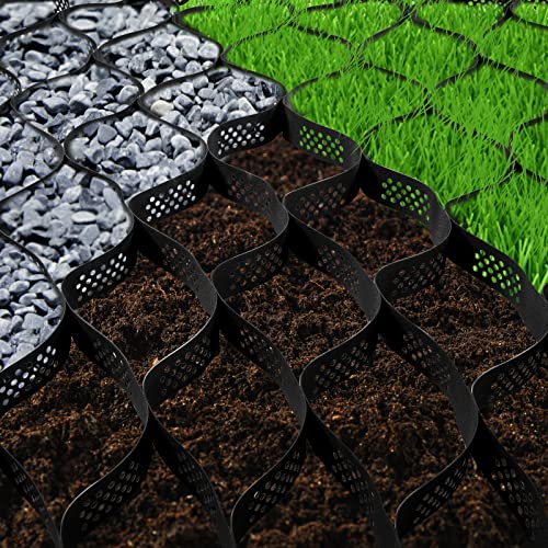 Vevor Geo Grid Ground Grid 9x17 ft, Geo Cell Grid 2 Inch Thick, Gravel Grid HDPE Material, Ground Stabilization Grid 1885 LBS Per Sq, Tensile Strength Gravel Ground Grid for Slope Driveways, Garden : Patio, Lawn & Garden