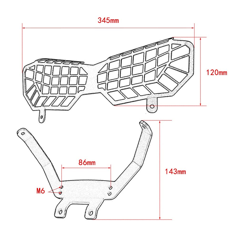Moto Faro Griglia di Protezione della Copertura della Protezione Lente del Faro Ombra per CRF1000L per CRF 1000L per Africa Twin 2016-2019