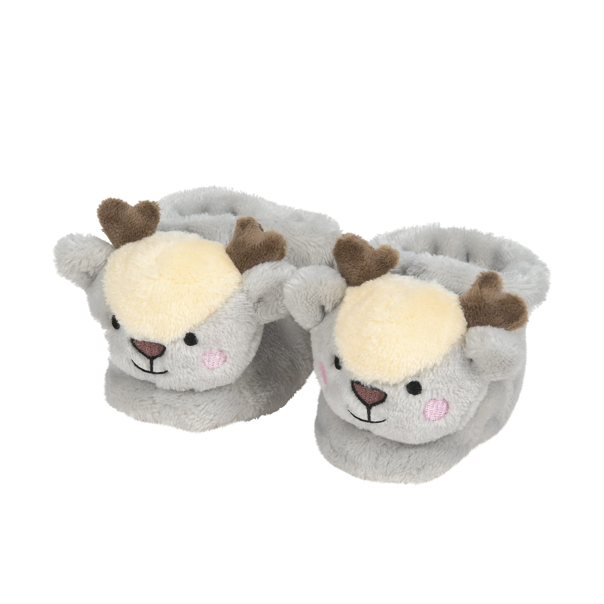 Enesco Izzy and Oliver New Baby Deer Character Super Soft Booties, Reindeer, 0-12 Infant