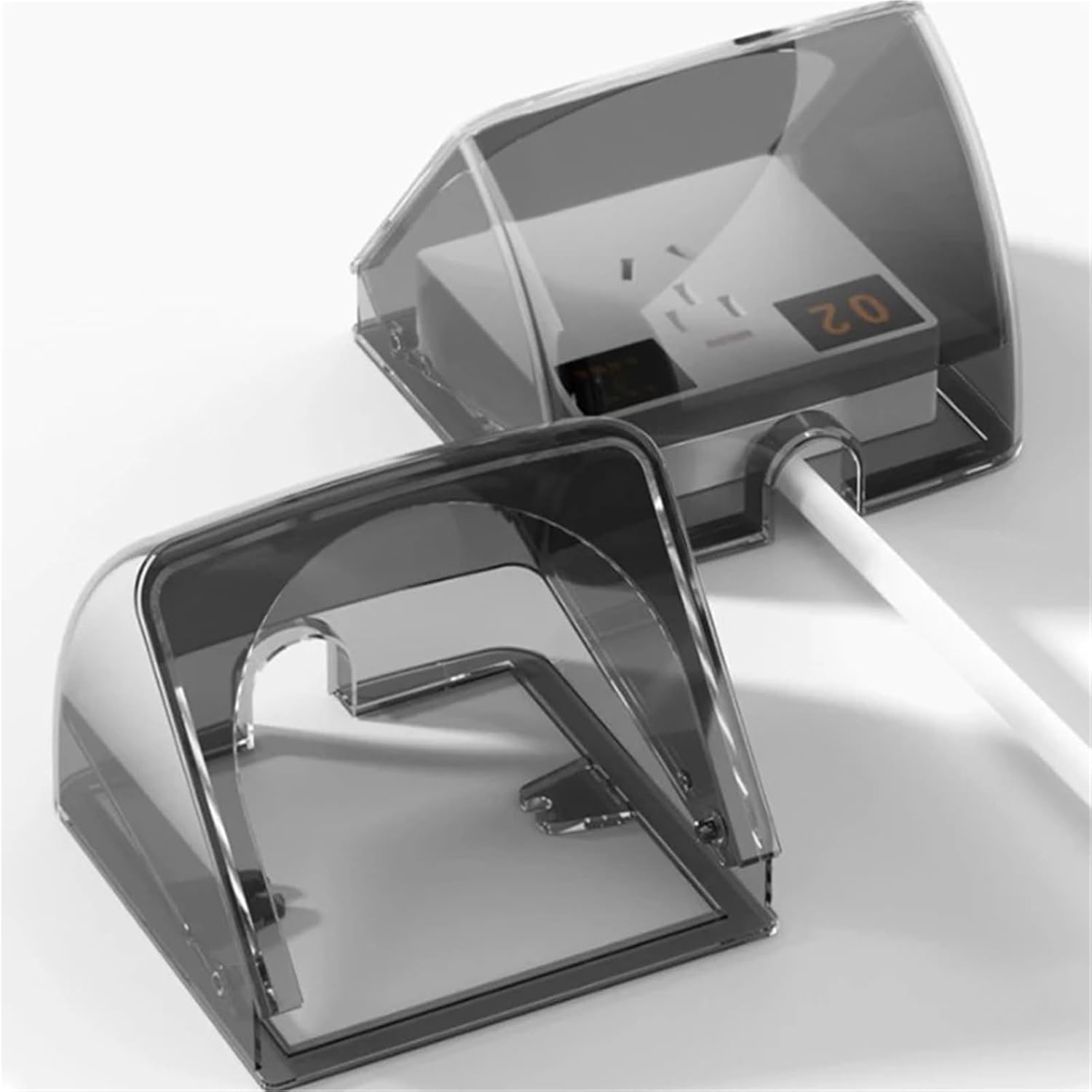 locking outlet cover 86 Type Outdoor Socket Protective Cover Bathroom Electric Plug Waterproof Cover Power Outlet Rainproof Box Electrical Supplies(Orange)