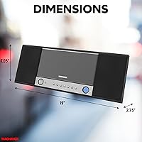 Vista 4 de Magnavox Sistema de estante de CD de 3 piezas con radio estéreo digital PLL FM