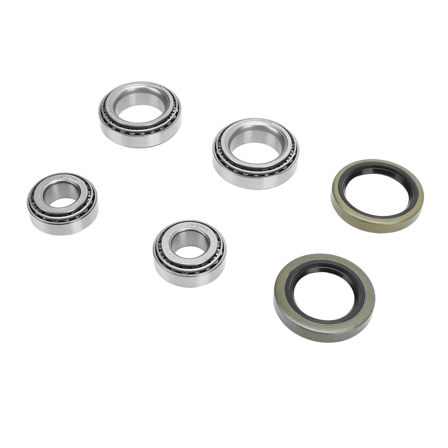 10Pcs Trailer Wheel Hub Bearings Kit L68149 LM12749 - Alloy for Reduced Friction on 1-1/16in Axle