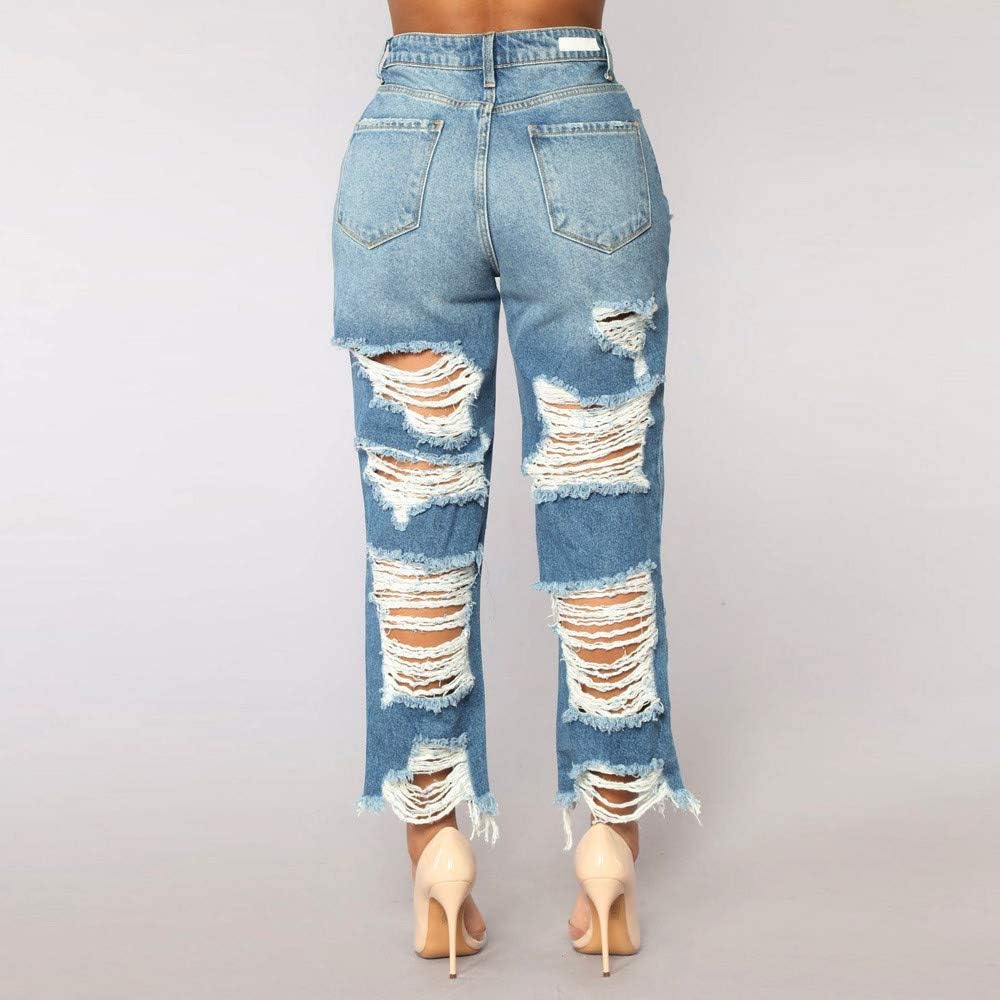 K-youth Mujer Pantalones Vaqueros Rotos Cintura Alta Mujer Jeans Talle Alto  Mujer Vaqueros Skinny Slim Casual Pantalon Vaquero Denim Tiro Alto Mujer  Jeggings Elasticos Jeans Ajustados Leggings : Amazon.es: Moda