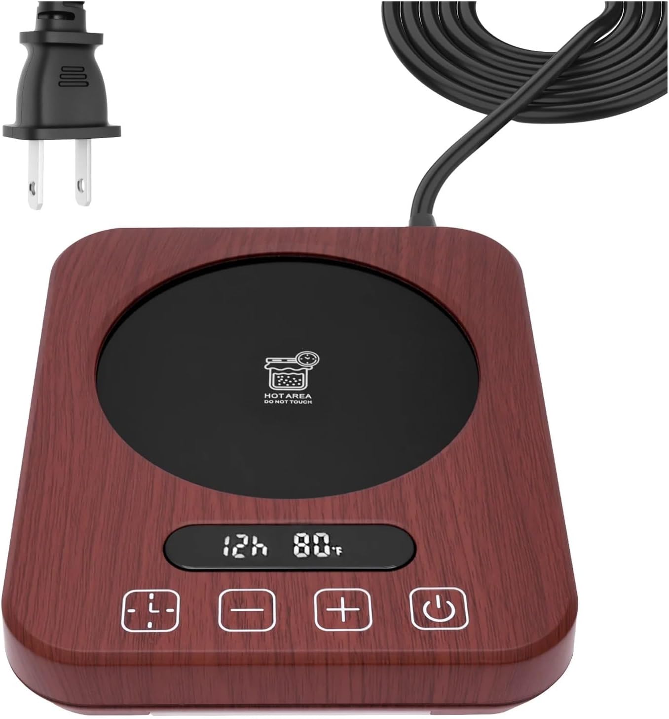 Sourdough Heating Mat 12H Timer 1°F Precise Temp Control (70-100°F) Smart Warmer Mat for Home Sourdough Starter(B wood grain US)