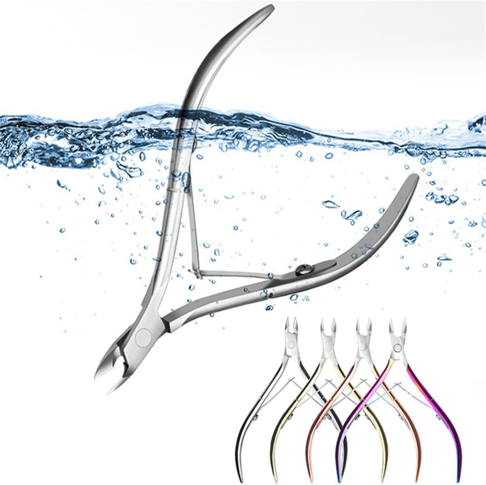 Professional Cuticle Nippers Manicure Nail Skin Cutter Trimmer Pedicure Pliers Nail Scissors in Steel,Colourful