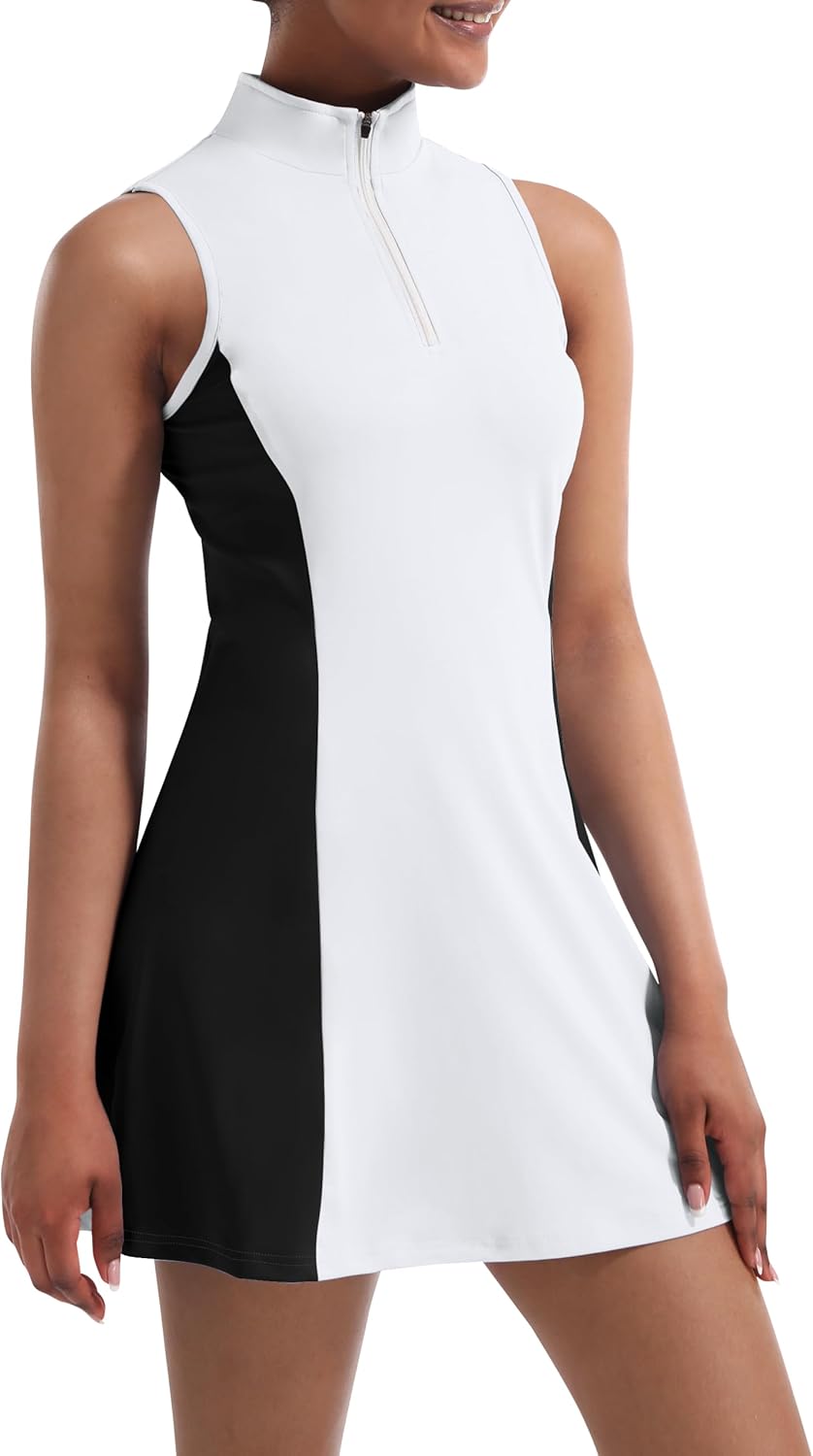 Tennis Dress for Women, Tennis Golf Dresses with Built in Shorts and Pockets for Sleeveless Workout Athletic Dresses - Image 5