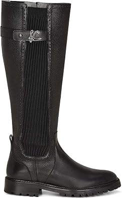 FRANCO CUADRA Womens Tall Riding Boot in Genuine Leather Black
