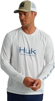 HUK Mens Pursuit Vented Long Sleeve Fishing Shirt +30 UPF
