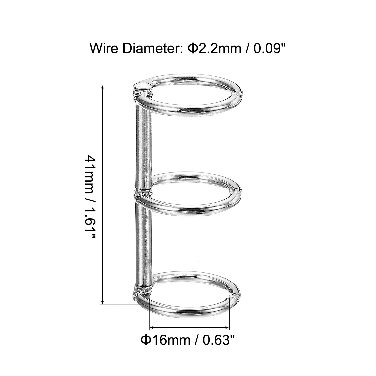 PATIKIL 0.63" Dia 3-Rings Book Rings - Image 2