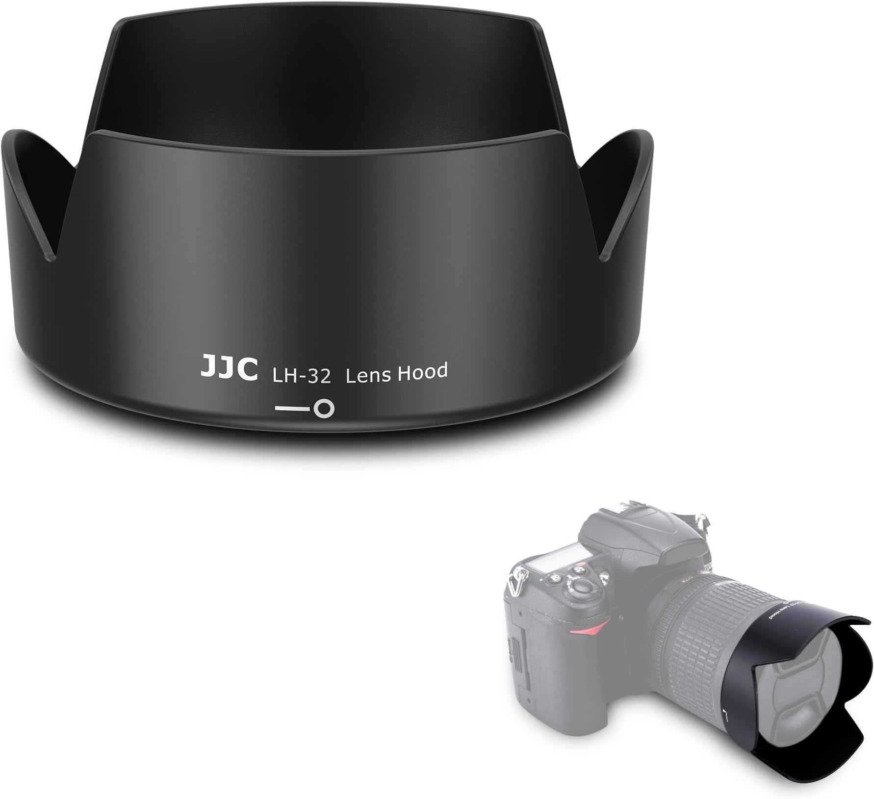 JJC Reversible Lens Hood Shade for Nikon AF-S DX 18-140mm f/3.5-5.6G ED VR, AF-S DX 18-105mm f/3.5-5.6G ED VR, AF-S DX 18-135mm f/3.5-5.6G ED IF & AF-S 18-70mm f/3.5-4.5G ED-IF Replaces Nikon HB-32