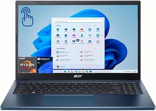 Miniatura 1 de acer Aspire 3 - Portátil táctil delgado y ligero, pantalla táctil FHD IPS de 15.6 pulgadas, AMD 4-Core Ryzen 5 7520U (Beat i7-1160G7), 8 GB de RAM,