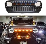  buhb Auto Grille Supérieure Avant pour Jeep Wrangler JL 2018-2022, Capot de Pare-Chocs Avant de Grille de Radiateur, Avant Grille D\'admission de Débit d\'air de Ventilation