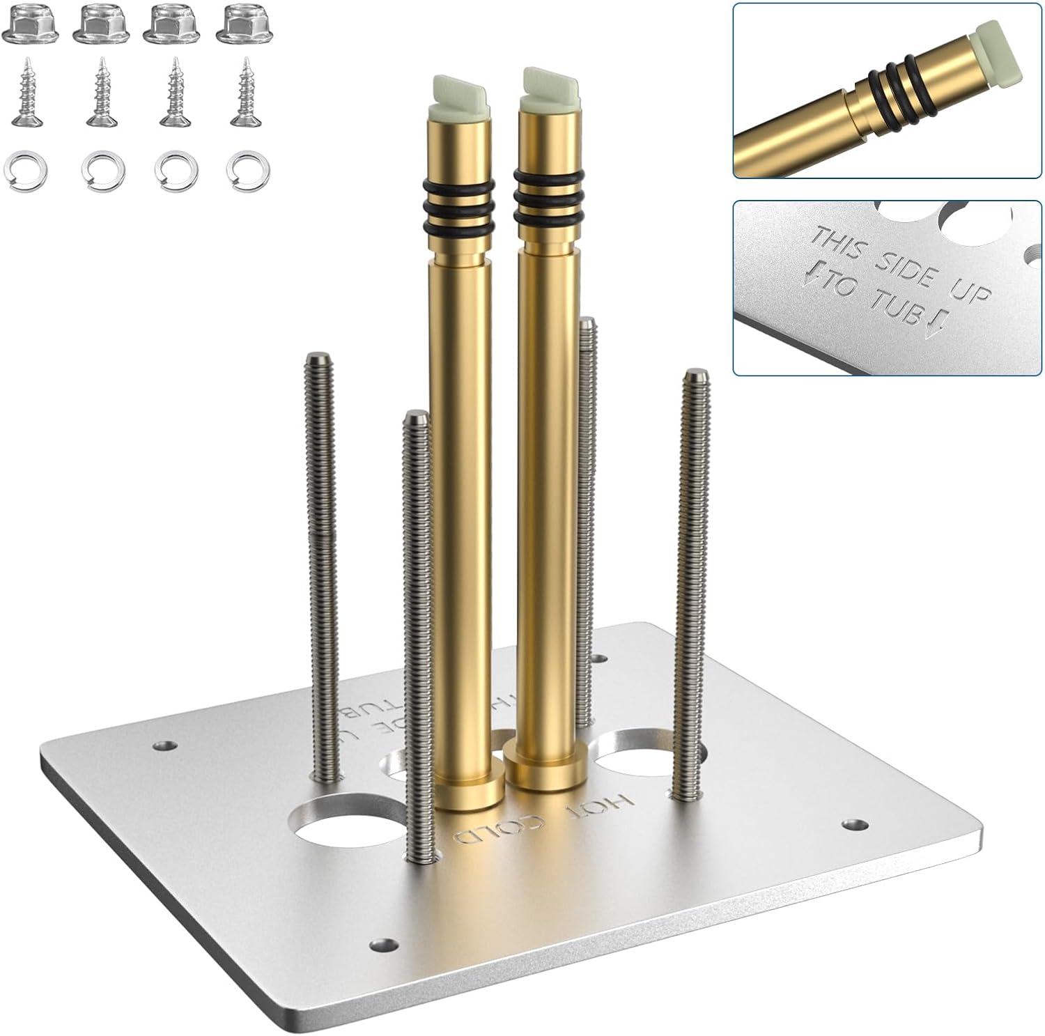 R4700-FL Floor Mount Freestanding Tub Filler Rough-In Valve Replacement for Delta, Free standing Bathtub Fillers Base Installation Kit