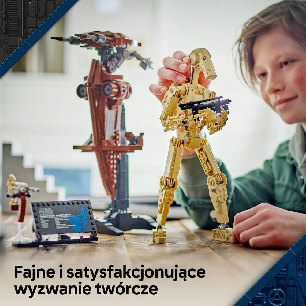 LEGO Star Wars Droid bojowy z platformą STAP 75428 | Kolekcjonerska figurka, zestaw klocków 12+, prezent dla fana Star Wars, klocki dla chłopca i dziewczynki, 1088 elementów