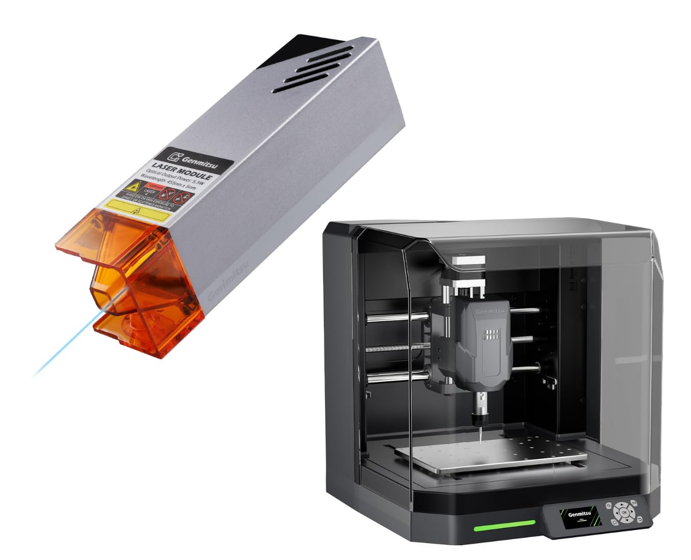 Genmitsu Cubiko CNC Router Machine + CFL55-33 5000mW Optical Power 