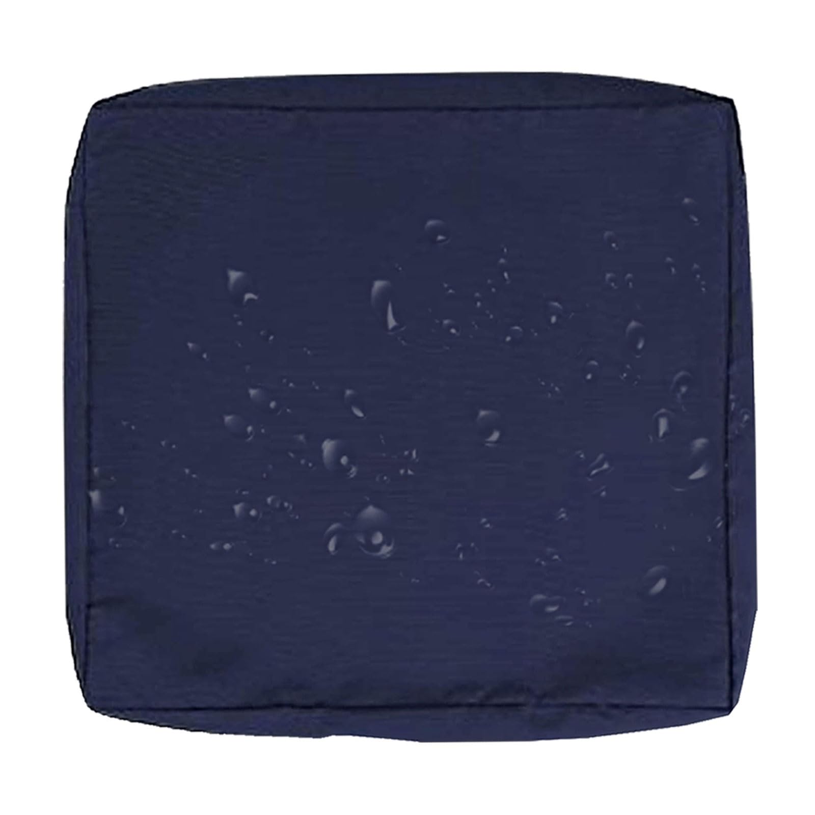 uyeoco 1/2/4-Pack Seat Cushion Covers Waterproof with Zipper, 60x60cm & 50x50cm for Garden Furniture, Seat Pads Cover for Indoor & Outdoor Sofa/Chair Patio Rattan Furniture(Navy,1-PACK_33X65X10CM)