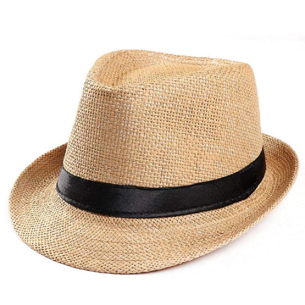 SkangSombrero pequeño unisex visera pandilla gorra playa sol banda sombrero paja