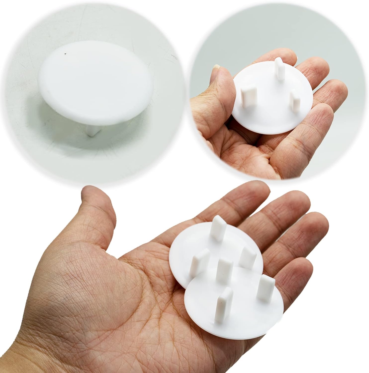 10 Pieces White Plug Socket Covers UK Safety Socket Covers Electrical