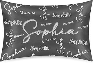 Custom Satin Pillowcase Personalized Name Silk Pillow Cases Pillow Cover...