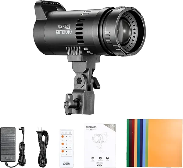 RONKOEN Photography Lighting,Portable LED Video Lighting 55W COB Continuous Output Lighting, LED Video Light CRI/TLCI of 97+ for Photography Video Recording