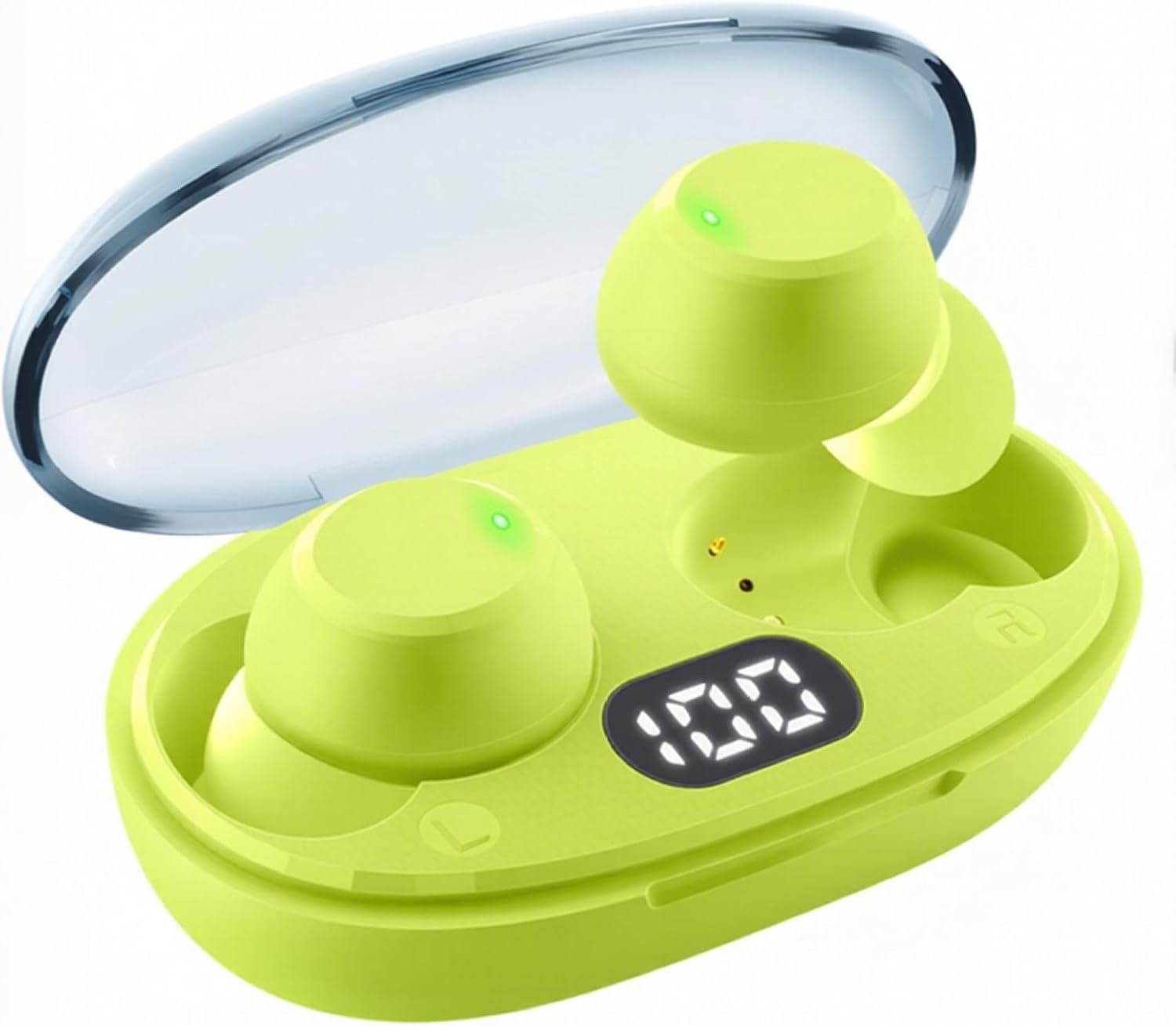 Wireless Bluetooth 5.4 Earbuds, Mini Headphones with LED Battery Display, IPX8 Waterproof Stereo Earphones with Microphone, Ultra-Light for Sports, Gym, Running