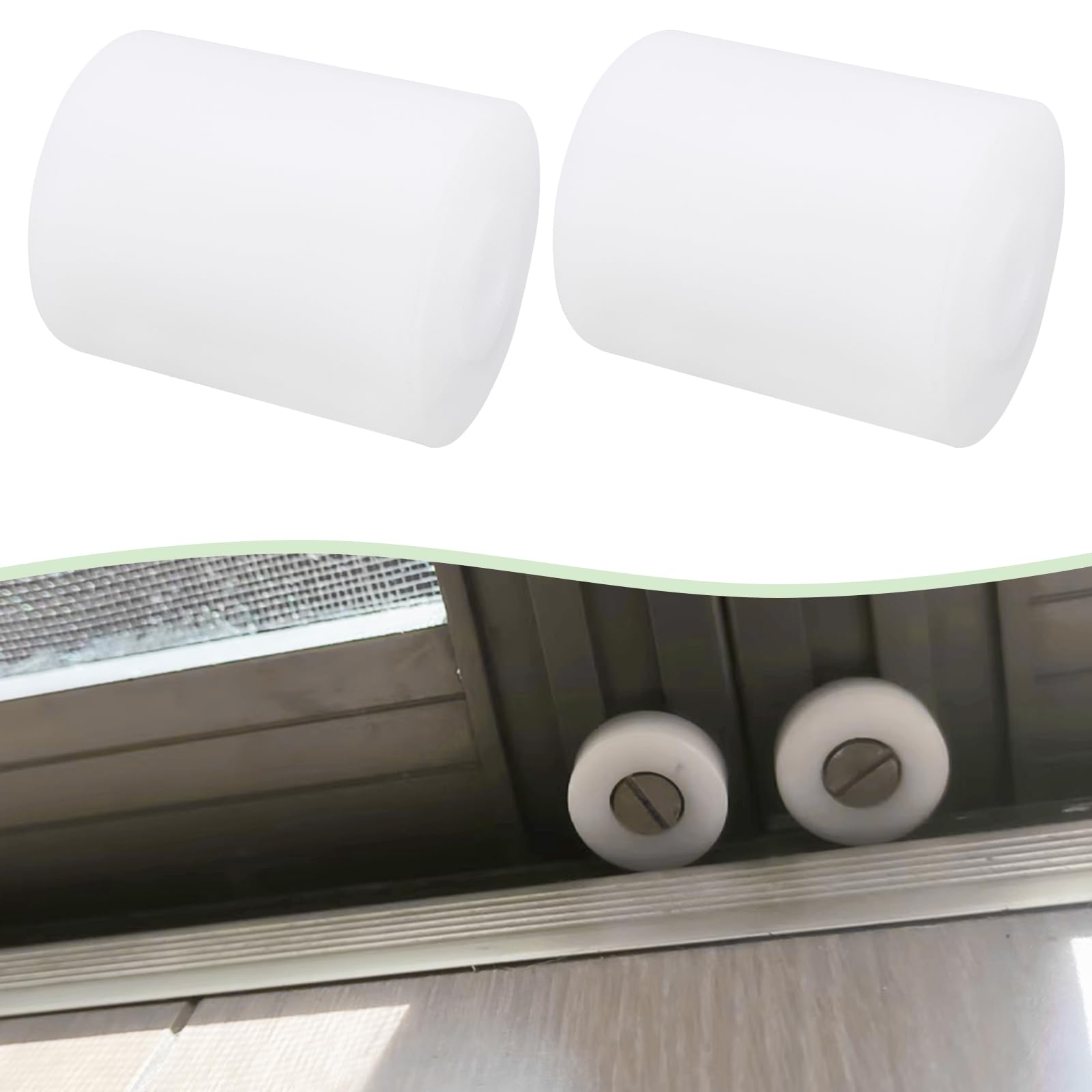 Lot de 2 roulements à rouleaux en plastique sans roulement à billes - 40 x 50 mm - Ouverture de 10 mm - Applicable aux rouleaux de guidage pour la fabrication de meubles
