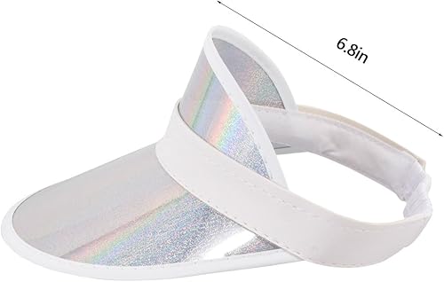 Miniatura 59 de Surkat Viseras solares transparentes de plástico con protección UV, sombrero para la cabeza, sombrero para golf, tenis, playa, ciclismo 1 paquete
