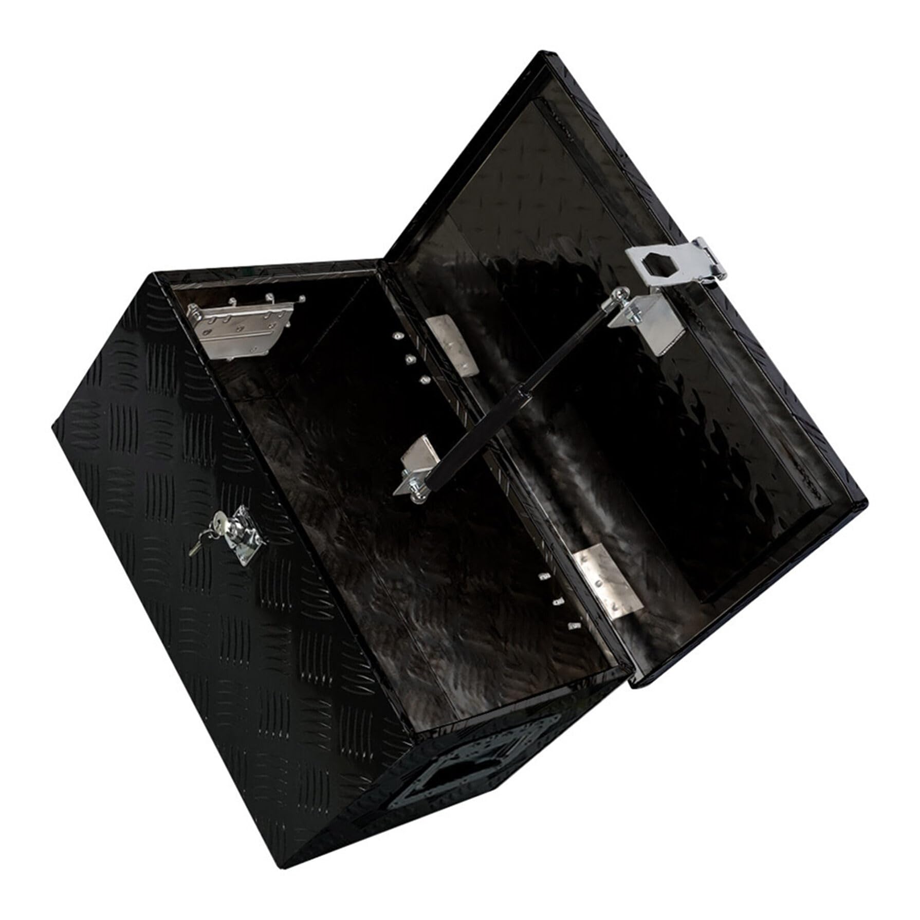 GXYWADY Black 20 Inch Aluminum Tool Box Trailer Tongue Tool Box Organizer Black With Lock Key