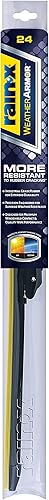 Rain-X 830224 WeatherArmor - Limpiaparabrisas de 24 pulgadas (paquete de 1), limpiaparabrisas de repuesto para automóviles con goma sintética de
