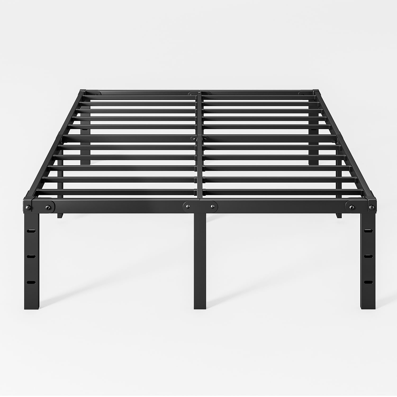qimamo 20 Inch Tall Queen Bed Frame, Metal Platform Queen Bed Frame with Storage Space Underneath, Sturdy Steel Slats, Noise-Free, Easy Assembly, No