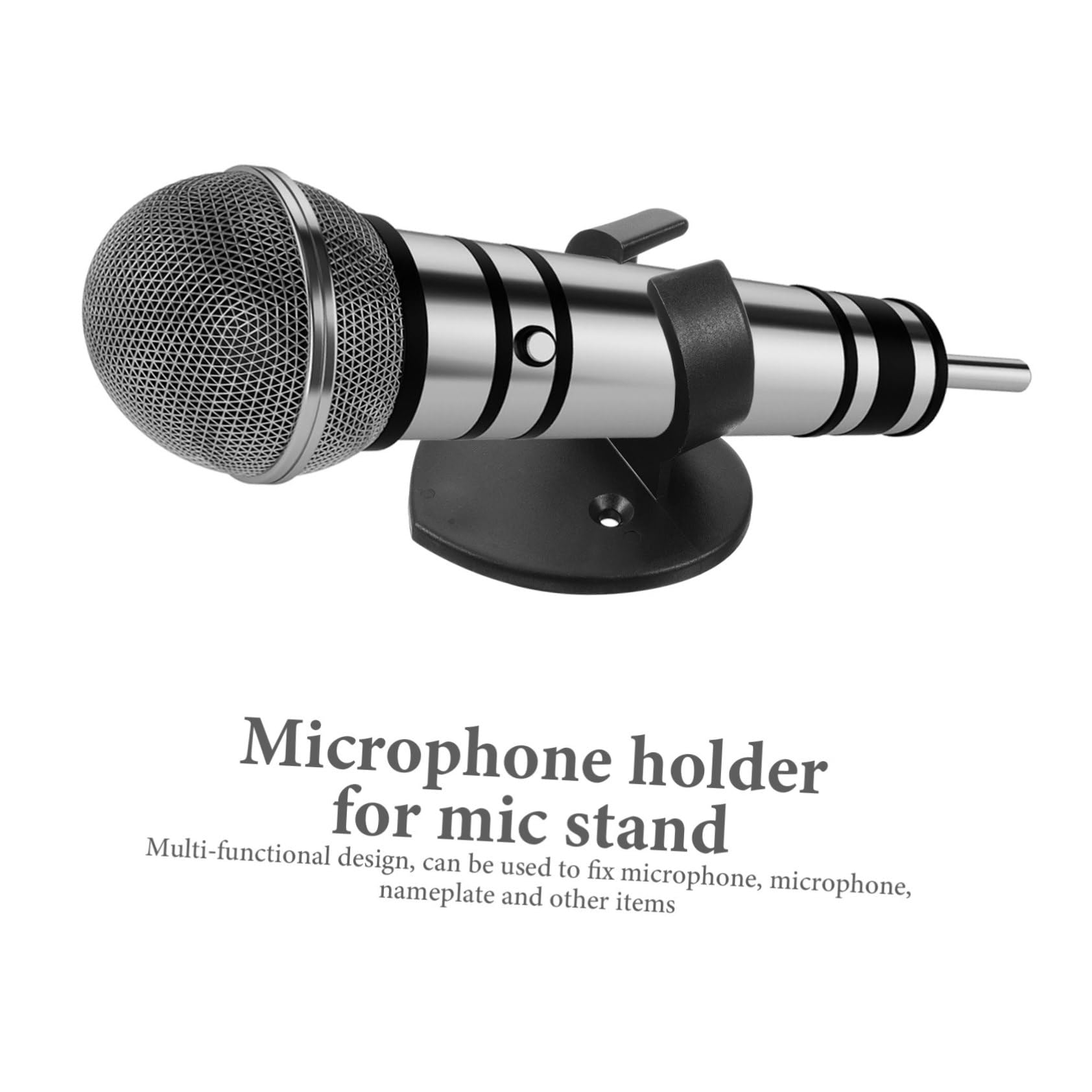 NULYLU Mic Wall Stand Bracket Anti-rolling Rings 6pcs Microphone Holder Mic Stand Mount