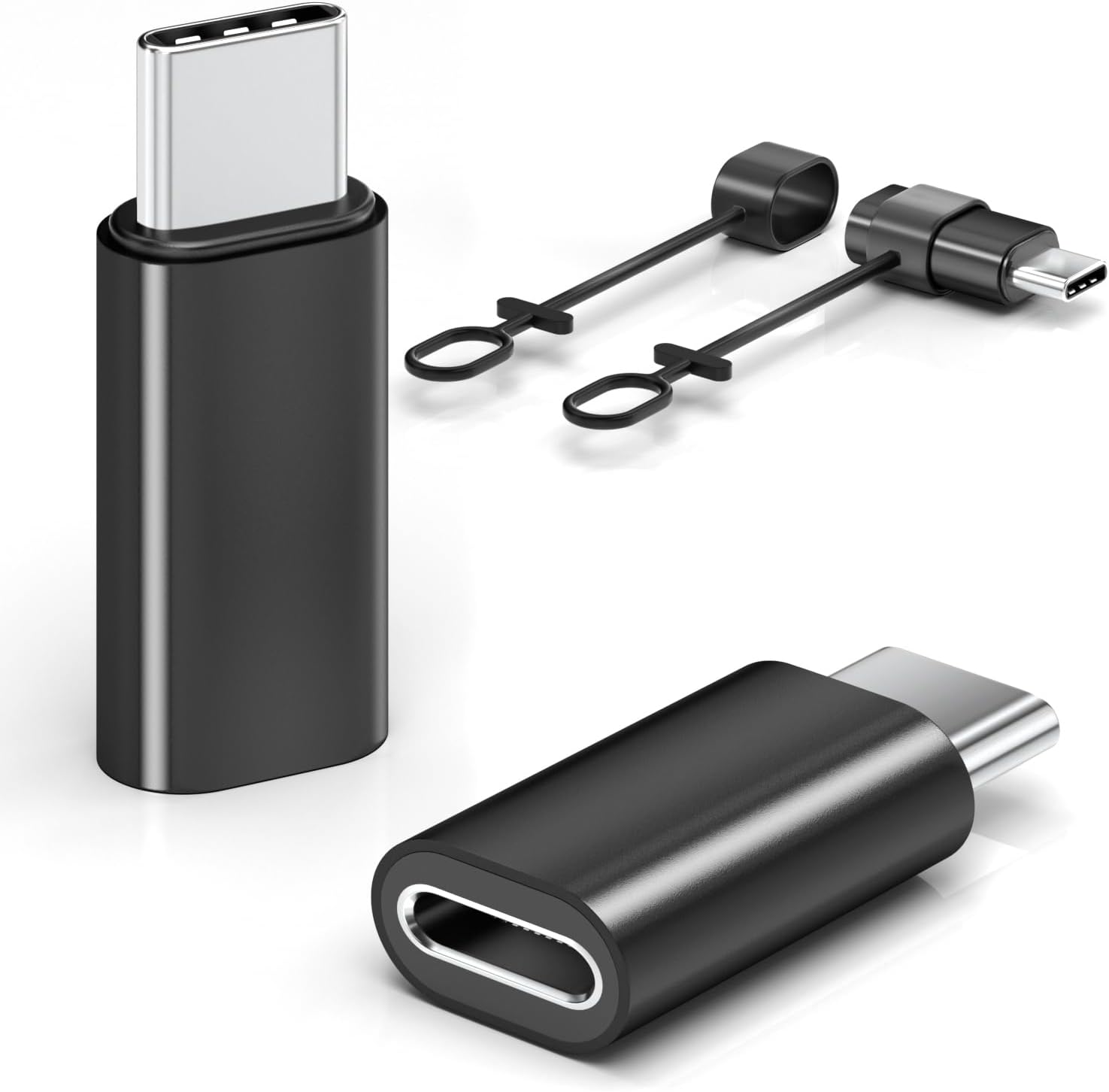 Adaptateur Lightning Vers USB-C 2 Pièces | Pour IPhone 16/15, Galaxy S24, IPad - Charge & Transfert