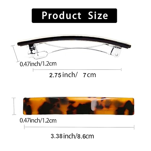 Vista 43 de Fsmiling Pasadores de pelo para mujer, pasador de pelo francés, pinzas pequeñas de acetato para el cabello, pasador antideslizante, accesorios