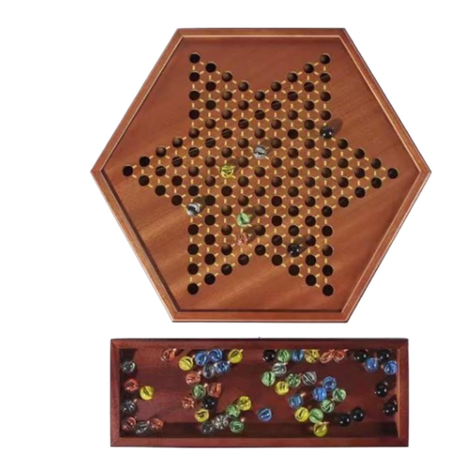 Set da gioco di dama cinese esagonale in legno massello Scacchi