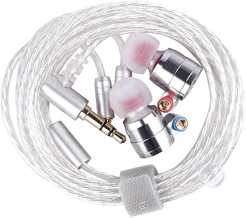Miniatura 4 de Linsoul TIN HiFi T4 0.394 in Carbon Nanotubo Dynamic Driver In-Ear Monitor Auriculares, carcasa de metal ultra suave, con cable MMCX plateado
