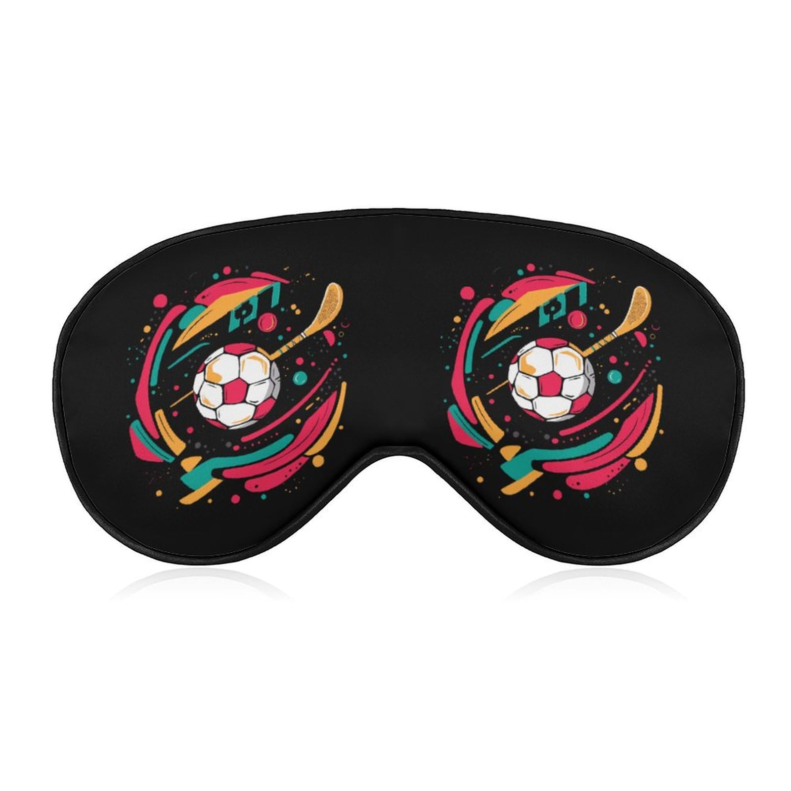 Soccer Ball Golf Volleyball Sleep Mask Eye Shade Cover Adjustable Strap for Travel Lunch Break Women Men