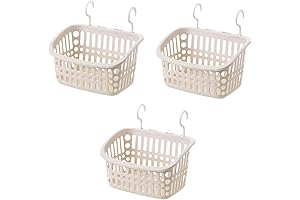 Perfect Closet for Hanging Clothes - 3PCS Plastic Hanging Baskets Set for...