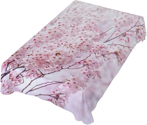 ALAZA Mantel rectangular de 59.8 x 11.8in, diseño de flor de cerezo rosa Sakura para mesa de comedor, cocina y fiestas ALAZA Mantel rectangular de 59.8 x 11.8in, diseño de flor de cerezo rosa Sakura para mesa de comedor, cocina y fiestas