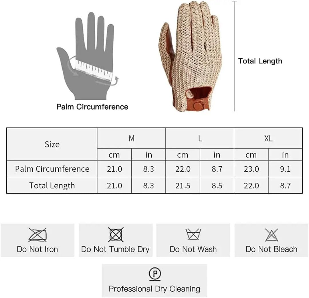 Guanti da guida invernali da donna in lana lavorata a maglia, in pelle, caldi, morbidi e confortevoli, guanti da equitazione touch screen, marrone, M